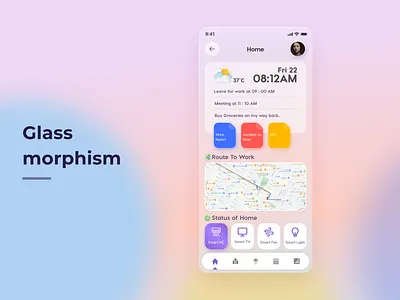 Glassmorphic UI UX app apple background branding design glass ui ux glassmorphic glassmorphism graphic design illustration loading it solutions minimal see see through ui user experience user interface ux