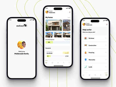 Makasí app concept cards clean figma housing light real state ui ux