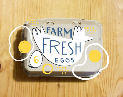 Farm Fresh Eggs brand identity digital art eggs farmer market food packaging illustration organic food packaging product illustration whole foods