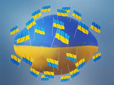 #ukraine 3d drawing illustration procreate