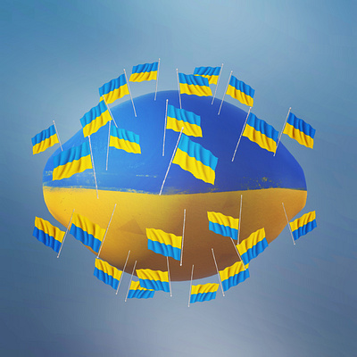 #ukraine 3d drawing illustration procreate