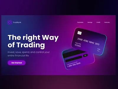 Neon Card FinTech 3d branding colors creative creative agency design finance fintech graphic design landingpage logo motion graphics neon uidesign vector web website