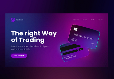 Neon Card FinTech 3d branding colors creative creative agency design finance fintech graphic design landingpage logo motion graphics neon uidesign vector web website