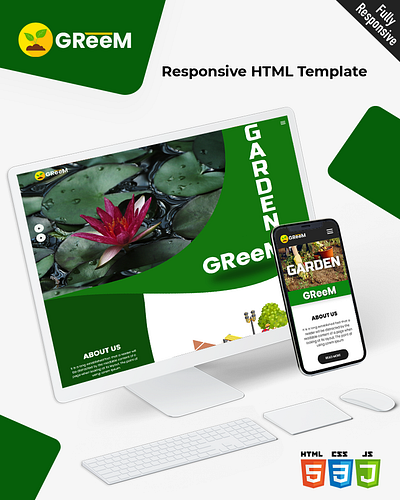 Greem bootstrap css garden html5 lawn responsive template