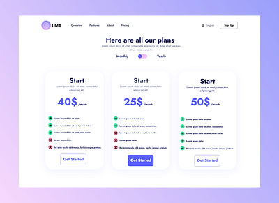 Pricing Table UI Design branding design graphic design pricing pricing table pricing table ui design ui ui design uiux ux
