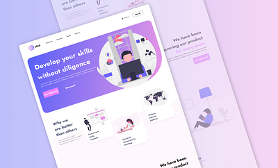 Skill Develop Landing Page branding design graphic graphic design landing page skill develop skill develop landing page ui uiux