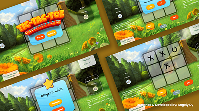 TicTacToe Game app design app ui design game game app game design graphic design landing page design logo tictactoe tictactoe game ui ui design ux design