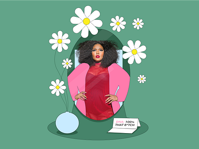 Like Lizzo loves Lizzo art confident illustration lizzo mixed media singer visual design