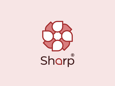 Sharp branding brand branding branding concept design graphic design illustration logo pink sharp vector visual identity