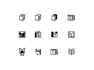 Book & M logo exploration brand branding branding concept design graphic design illustration logo vector visual identity