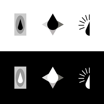 Icon concepts for logo branding compass concept design drop energy icon logo sun