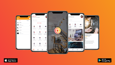 Home Service App design graphic design home service service ui ux
