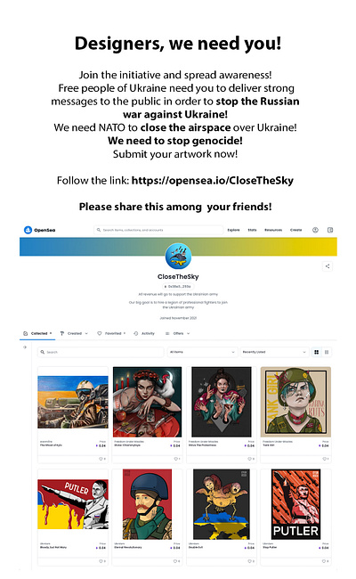 Stand with Ukraine! closethesky nato stopputin ukraine war