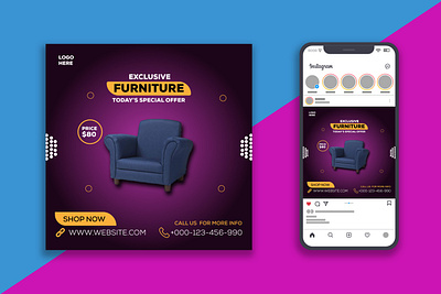 FURNITURE SOCIAL MEDIA POST DESIGN furniture sale