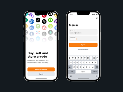 Cryptocurrency wallet app app crypto cryptocurrency mobile modern product ui ux uxui