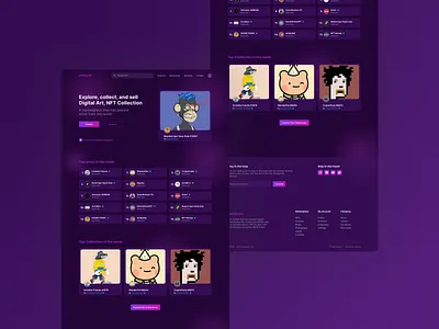 Landing Page NFTs Marketplace Website ui ui design web design