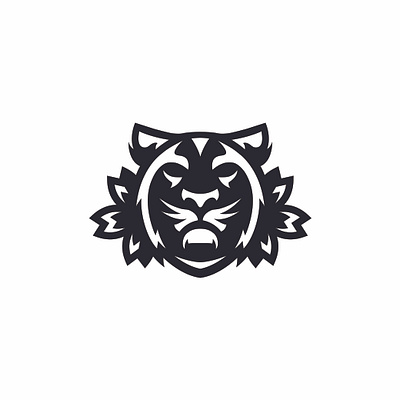 Tiger + flowers logo art brand branding design flowers illustration logo minimal simple tiger ui vector