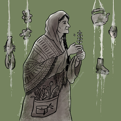 Yorkshire Folktales - Mother Shipton fantasy illustration graphic novel illustration sequential illustration uk illustrator witch