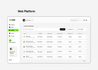 Web platform 3d animation dashboard graphic design logo motion graphics shipping ui user interface website