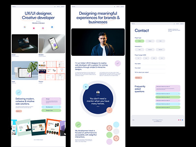 Portfolio 2022: theme 2 clean colorful developer landing page layout portfolio ui ux ui design web design website