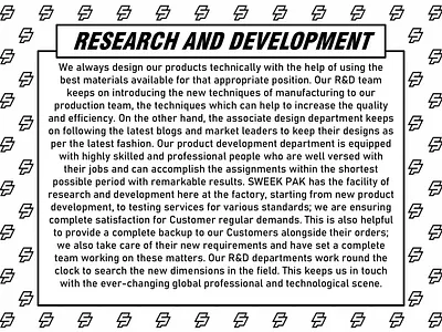 RESEARCH AND DEVELOPMENT business