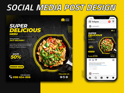 Food Menu social media post design | Facebook | Instagram adobe illustrator adobe photoshop banner design design facebook post fiverr flyer food menu food social media post design google ads deisgn graphic design illustration instagram logo online ads design online flyer design post design social media design social media post design ui