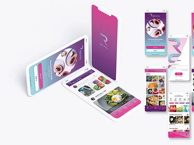 Revel Food App app branding design graphic design illustration logo typography ui ux vector