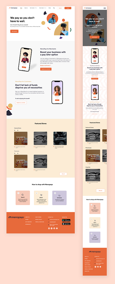 MP Landing Page app design typography ui ux we web