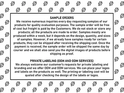 OUR BUSINESS TERMS AND CONDITIONS business