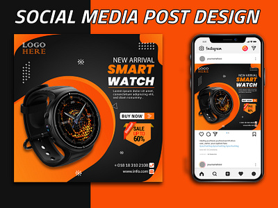 Product social media post design | Facebook | Instagram adobe illustrator adobe photoshop design fiverr flyer graphic design illustration logo post design product ads design product social media post design smart watch design ui