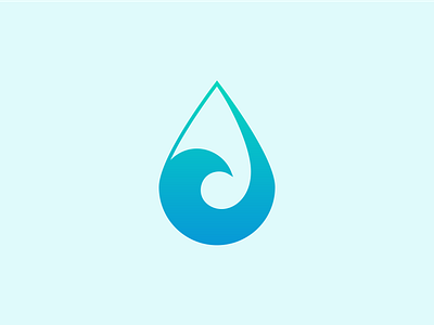 Water Droplet Logo aqua branding drink drop droplet fresh icon identity liquid logo mineral minimalist modern oil raindrop simple surf water waterdrop wave