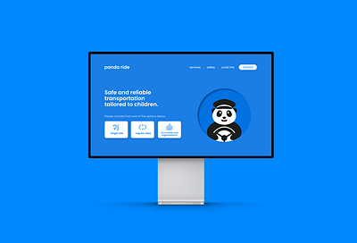 Panda Ride Website Design branding delivery design illustration kids logo panda ride transportation travel ui web