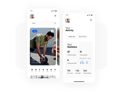 Fitness app - Workout app app design fitness ui ux workout app
