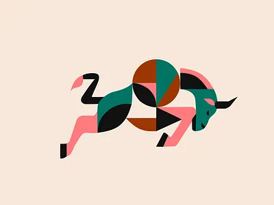 Bull bull design figma graphic design illustration vector