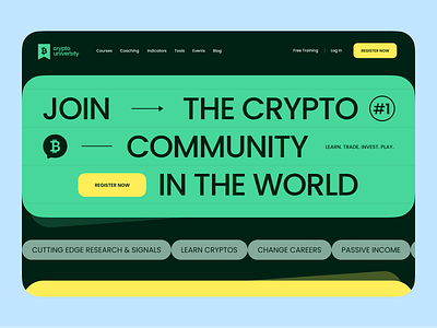 CryptoUniversity - Webflow Website Animation america animation animationweb black blackoption design ux figma freelancer los angeles ui unitedstates usa ux webflow white whiteoption