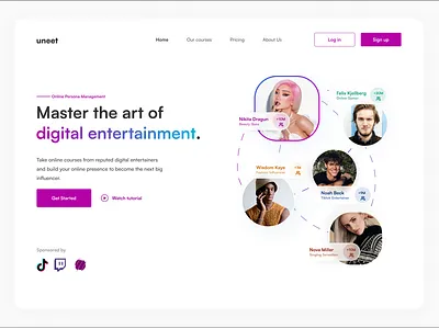 Management Agency Concept - Landing Page agency daily ui design figma gradient influencer landing page management ui ui design ux ux design white