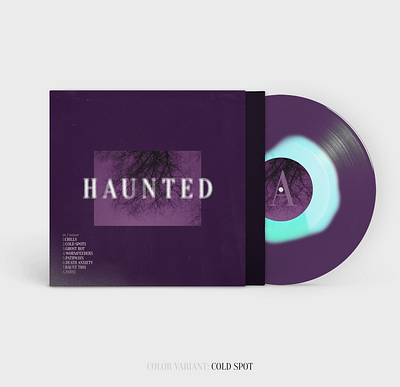 Haunted Album Cover | Cold Spot Color Vinyl album cover bandcamp branding graphic design merch music music design packaging rebrand