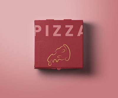 Minimal pizza box packaging design dribbbleweeklywarmup illustration warmup