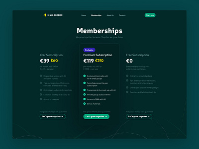 Landing Page from IkWilGroeien.nl branding design desktop flat graphic design illustration interfaces landing logo logos minimal tier section tiers ui web website