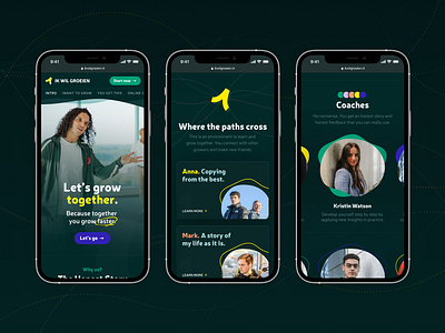 Landing Page for IkWilGroeien.nl branding design flat graphic design hero section illustration interfaces landing landing page logo logos minimal mobile ui web website