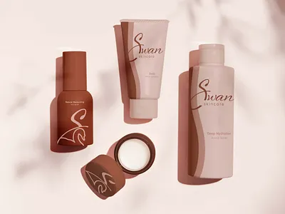 Swan Skincare Brand Identity branding design illustration logo