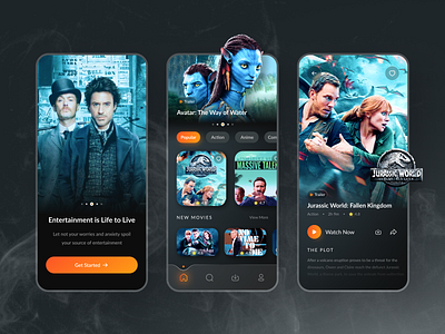 OTT App Platform Design app app concept app design app ui dark ui drama entertainment graphic design ios mobile app movies movies app netflix online streaming ott ott platform streaming app tv series uiux video app