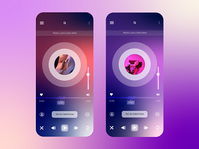 Music App UI Visual application design designer india interface lalit promo screen startup ui ui designer ui visual designer ux web