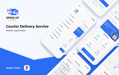 Courier Delivery Service Mobile Application app app design clean design courier courier delivery delivery delivery service design minimalist mobile application mobileapp parcel speed courier ui uiux