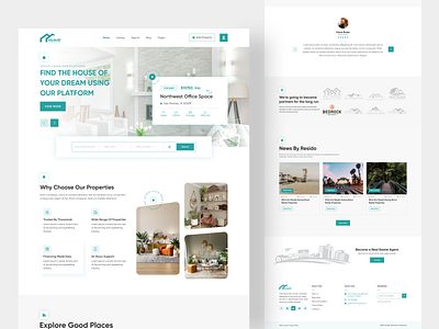 Real Estate Agency - Website Design app branding design graphic design landing page landingpage modern website design real estate real estate ui real estate ux real estate website ui ux vector web design webpage webpage design website website design