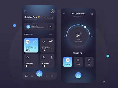 🏡 Eldente - Smart Home App app black ui dark mode dark mode app dark mode ui electric iot iot app iot ui mobile app mobile ui smart home smart home mobile smart home ui trends uiux