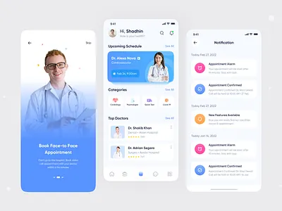 Medical Mobile App app clean clinic design doctor doctor app doctor appointment health healthcare hospital illustration ios medical app medicine minimal mobile mobile app patient app ui ux