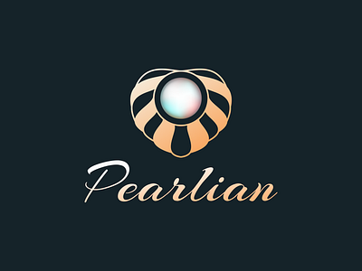 Pearlian Logo beauty cosmetic design fashion gem gold icon identity jewel jewellery jewelry logo luxury minimalist modern pearl shiny shop simple spa