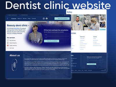 Dentist Website design app branding dental clinic dental clinic website dentist dentist website design figma graphic design illustration illustrations logo ui webdesign website design