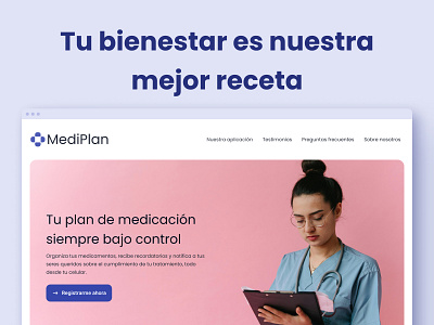 MediPlan | Website Design - Homepage android design desktop interface landing ui ux web website